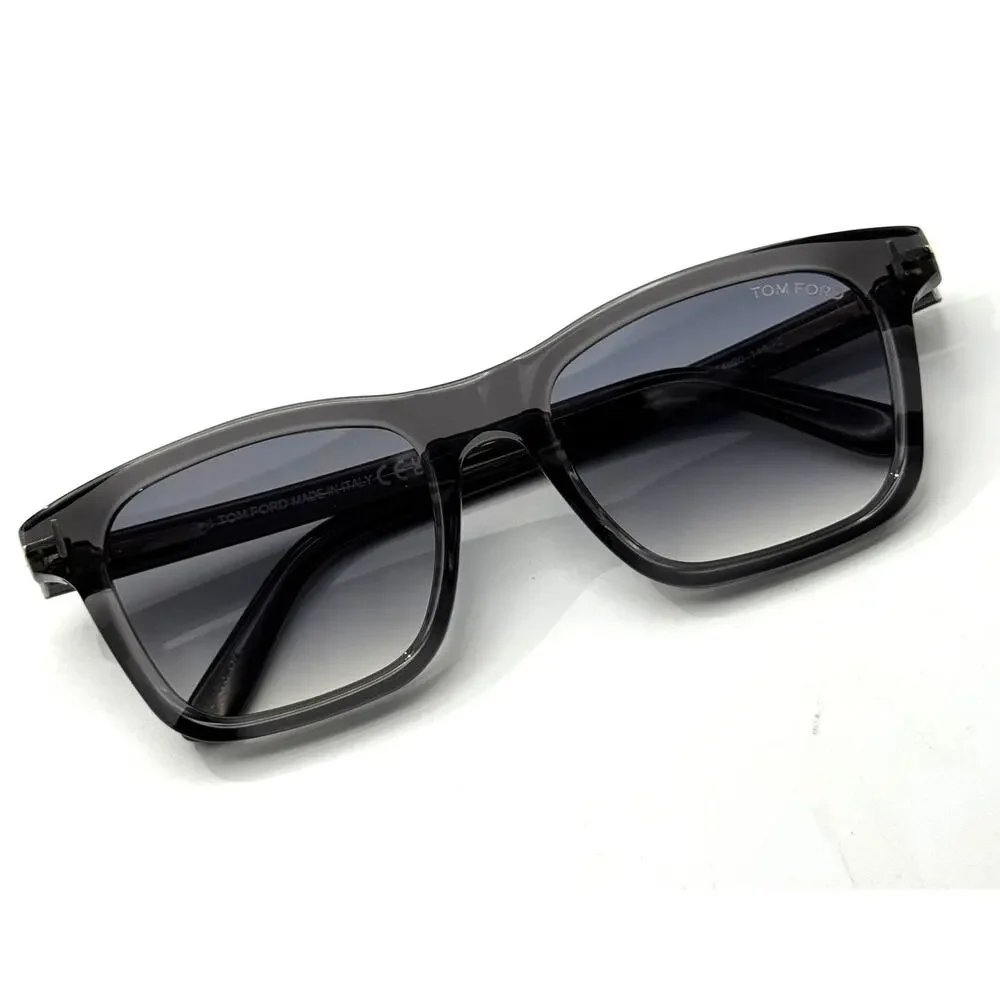 Tom Ford Sunglasses Barron TF1179 20B Gray Square Frame Gray Gradient Lens 54mm